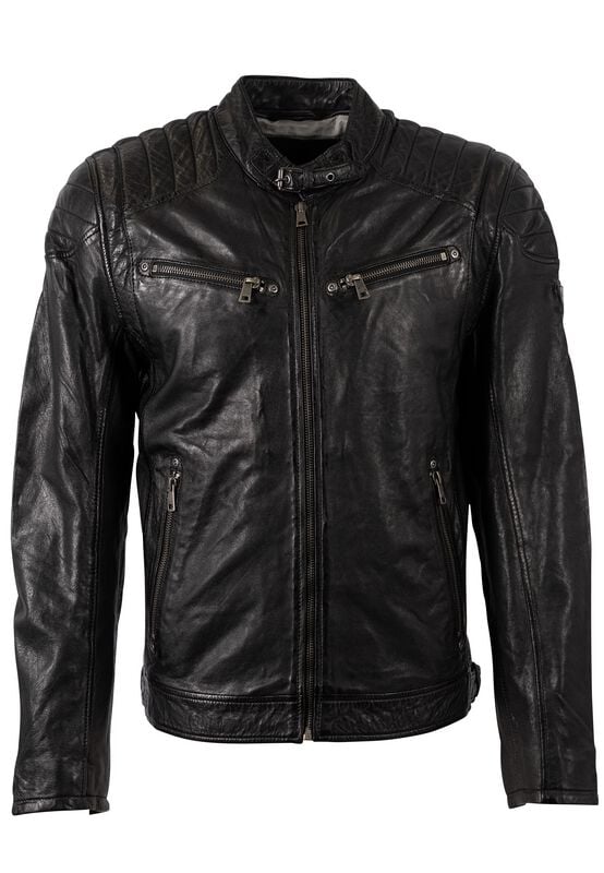 Veste en cuir  de Mauritius - Colt W18 Lasanv - S à 3XL - pour Homme - noir - Mauritius