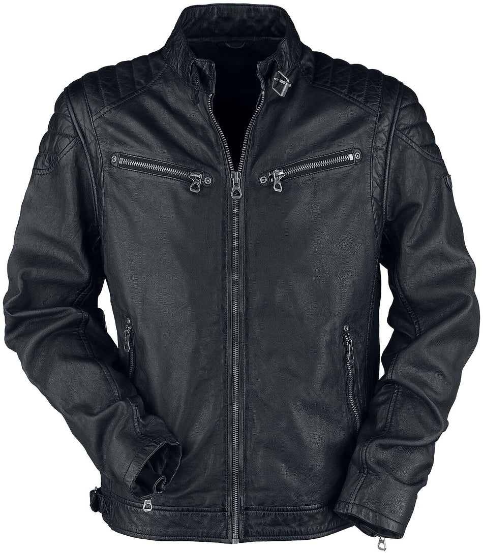 Veste en cuir  de Mauritius - Colt W18 Lasanv - S à 3XL - pour Homme - noir - Mauritius