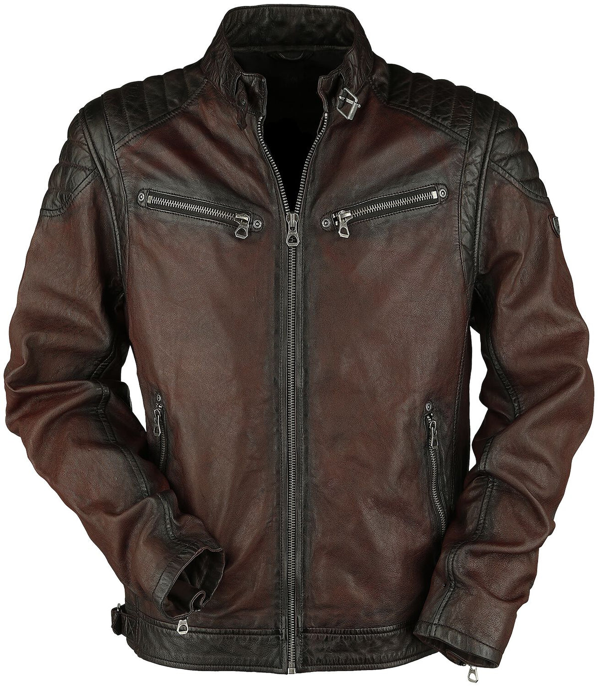 Veste en cuir  de Mauritius - Colt W18 Lasanv - S à 3XL - pour Homme - rouge marron - Mauritius