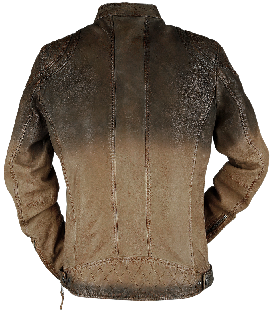 Veste en cuir  de Gipsy - Arne Slim Fit Lamov - S à XXL - pour Homme - marron foncé - gipsy - View 2