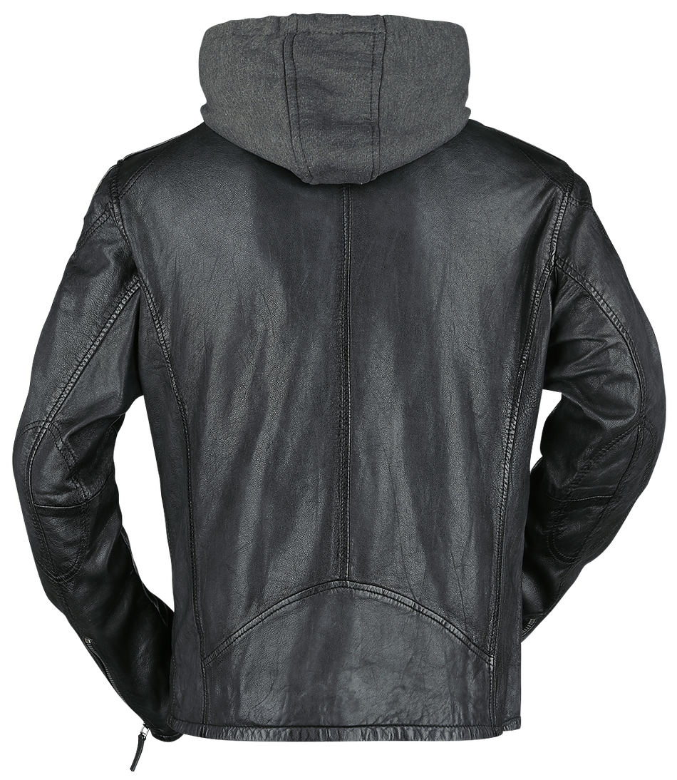 Veste en cuir  de Mauritius - Steep Slim Fit Lasanv - M à 5XL - pour Homme - anthracite/olive - Mauritius - View 2
