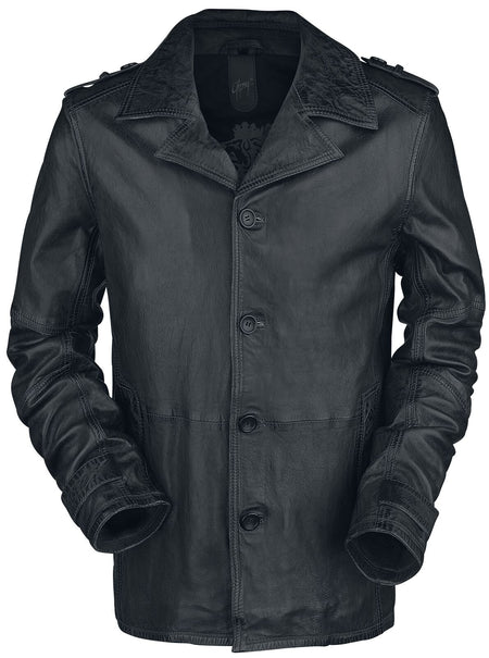 Manteau en cuir  de Gipsy - MIC Latriv W - S à 3XL - pour Homme - graphite - gipsy