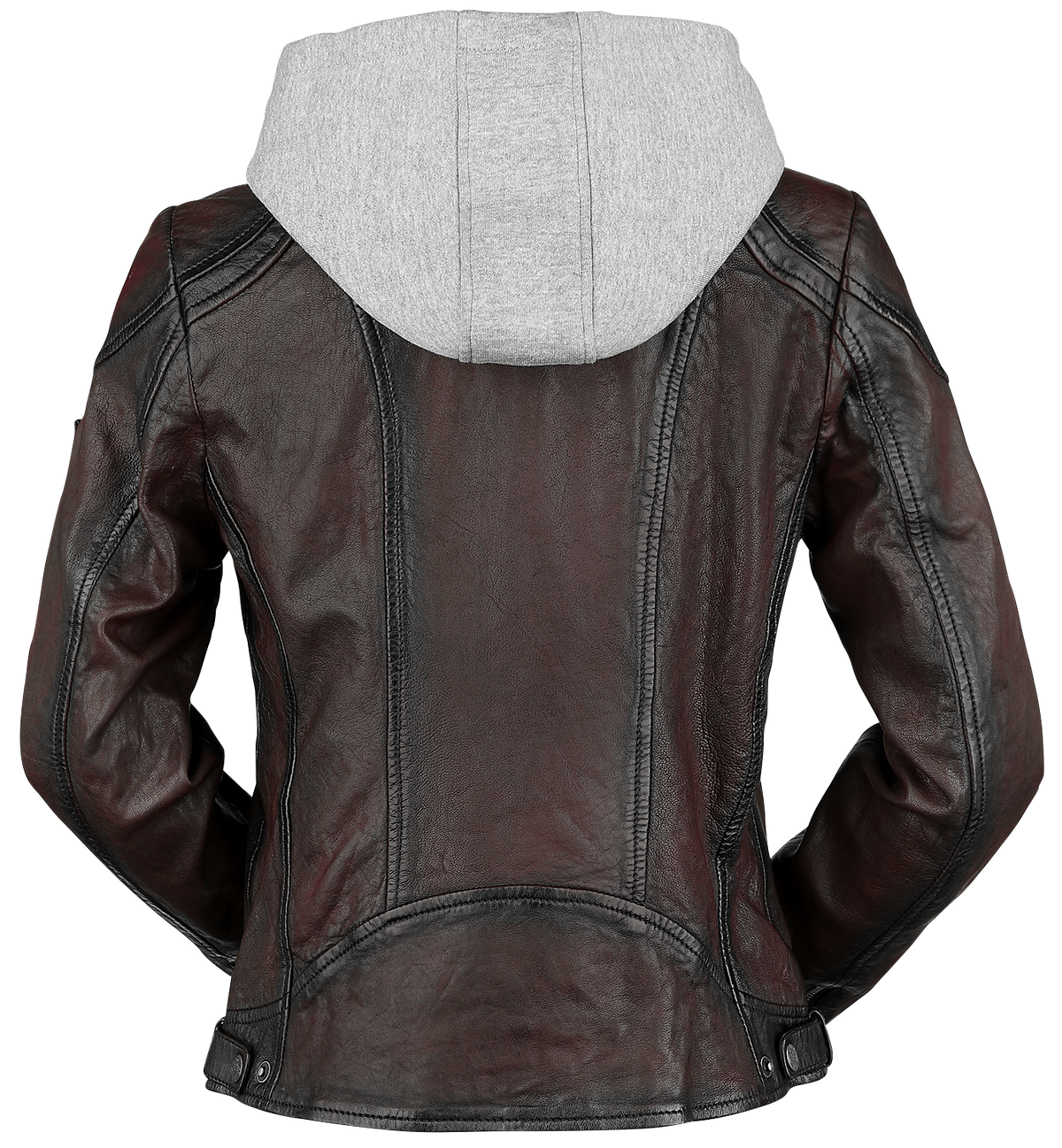 Veste en cuir  de Mauritius - Angy W18 LASANV - XS à 5XL - pour Femme - rouge foncé - Mauritius - View 2