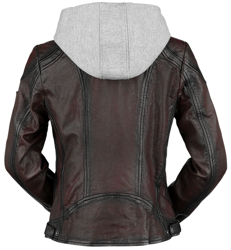 Veste en cuir  de Mauritius - Angy W18 LASANV - XS à 5XL - pour Femme - rouge foncé - Mauritius - View 2