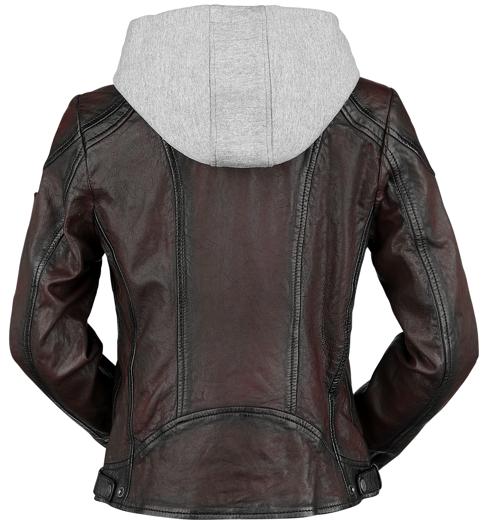 Veste en cuir  de Mauritius - Angy W18 LASANV - XS à 5XL - pour Femme - rouge foncé - Mauritius - View 2