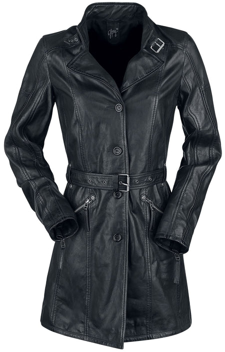 Manteau en cuir  de Gipsy - GWAyleen - XS à XXL - pour Femme - noir - gipsy