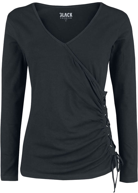 T-shirt manches longues  de Black Premium by EMP - My Extraordinary Mind - S à XXL - pour Femme - noir - Black Premium by EMP