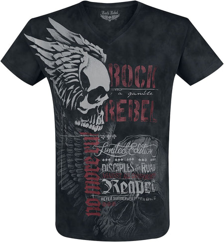 T-Shirt Manches courtes  de Rock Rebel by EMP - Heavy Soul - M à 3XL - pour Homme - noir - Rock Rebel by EMP