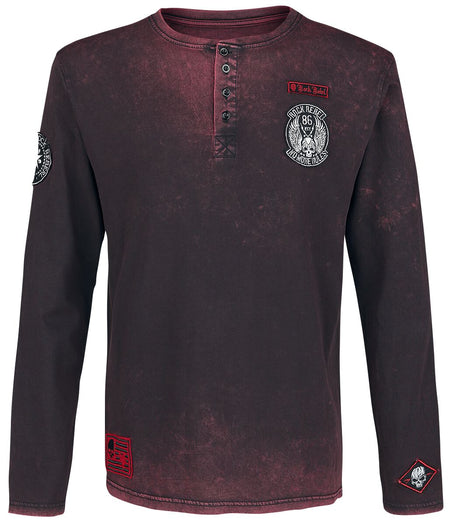 T-shirt manches longues  de Rock Rebel by EMP - Through The Glass - S à XXL - pour Homme - bordeaux - Rock Rebel by EMP