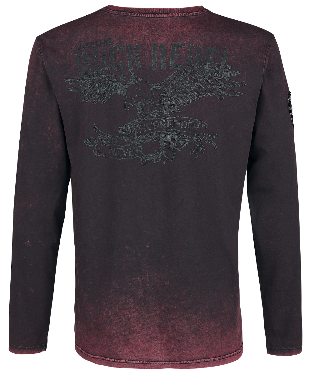 T-shirt manches longues  de Rock Rebel by EMP - Through The Glass - S à XXL - pour Homme - bordeaux - Rock Rebel by EMP - View 2