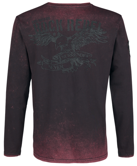 T-shirt manches longues  de Rock Rebel by EMP - Through The Glass - S à 5XL - pour Homme - bordeaux - Rock Rebel by EMP - View 2