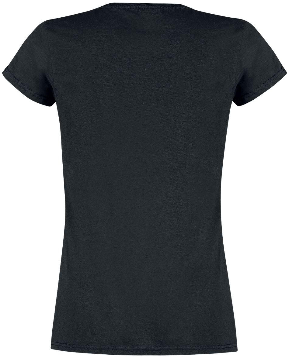 T-Shirt Manches courtes Disney de Alice Au Pays Des Merveilles - Fleur Noire - XS à XXL - pour Femme - noir - Alice Au Pays Des Merveilles - View 2