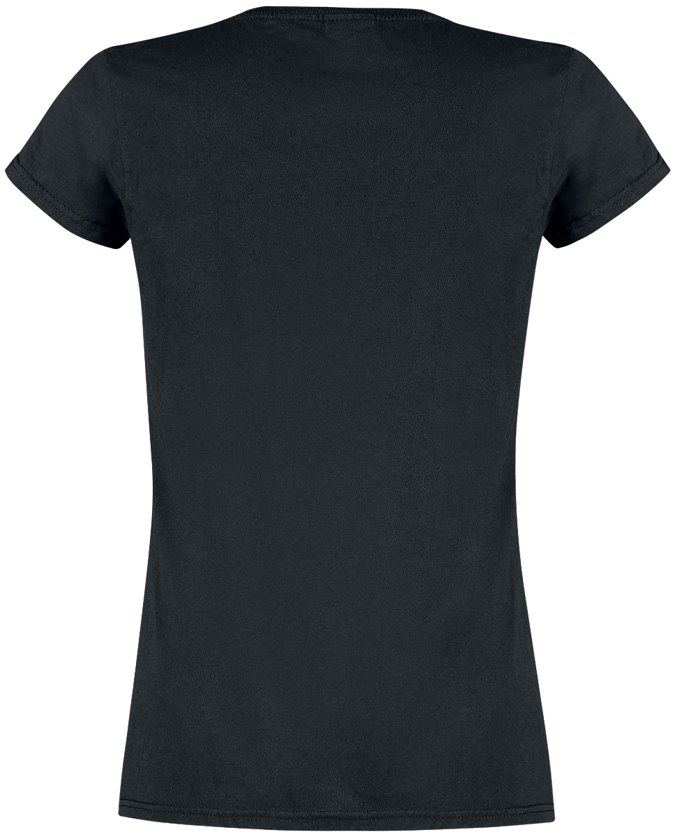T-Shirt Manches courtes Disney de Alice Au Pays Des Merveilles - Fleur Noire - XS à XXL - pour Femme - noir - Alice Au Pays Des Merveilles - View 2