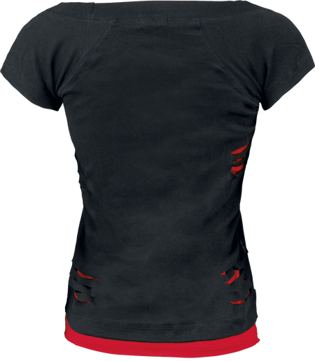 T-Shirt Manches courtes  de Five Finger Death Punch - Assassin - M à XXL - pour Femme - noir/rouge - Five Finger Death Punch - View 2