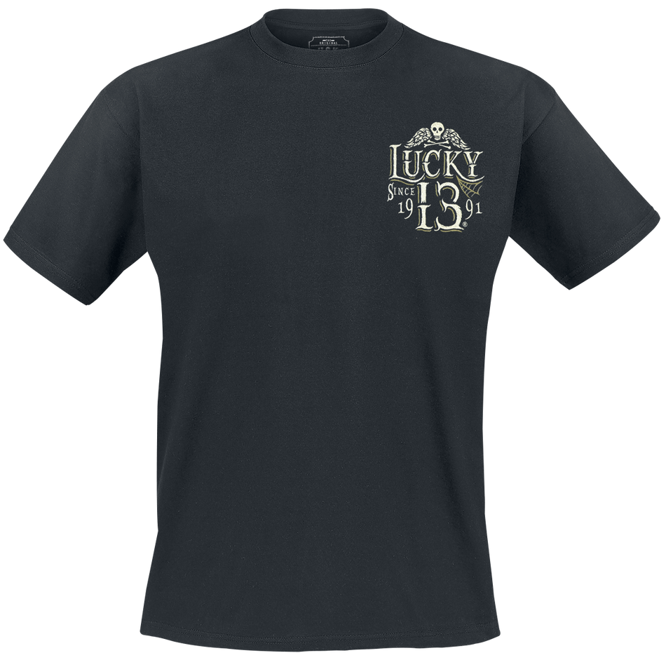 T-Shirt Manches courtes Rockabilly de Lucky 13 - Dead Skull - S à 3XL - pour Homme - noir - Lucky 13 - View 2