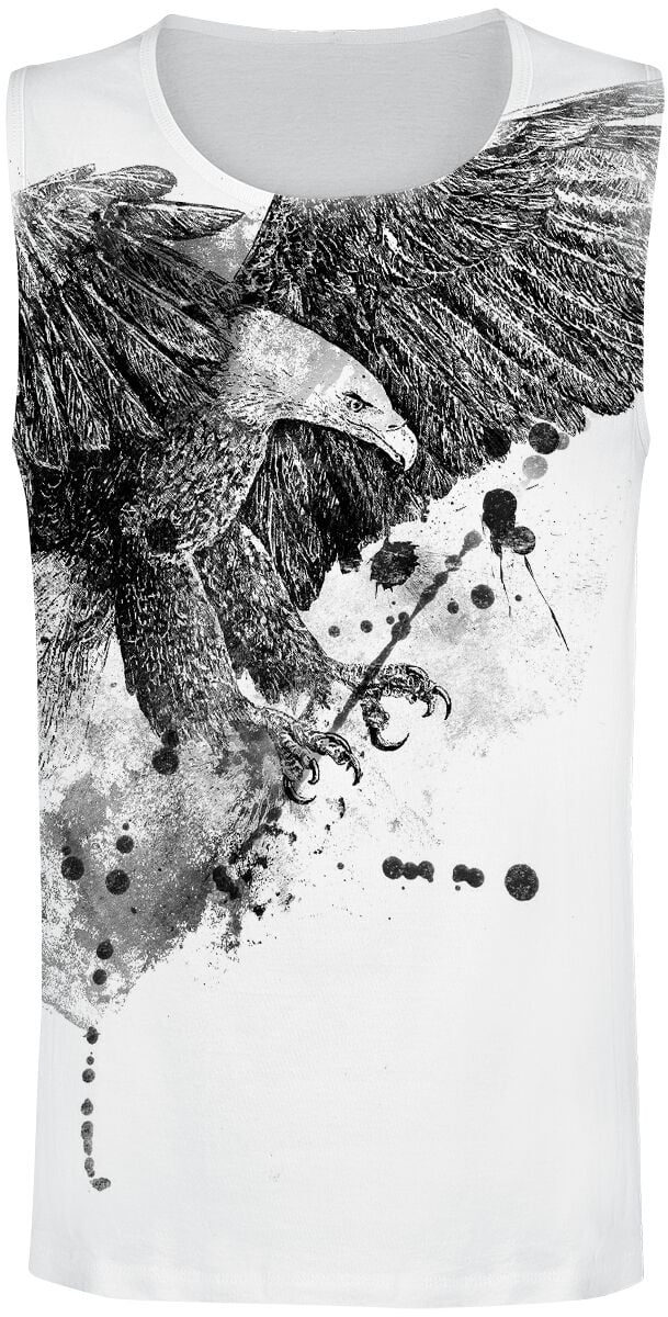 Débardeur  de Outer Vision - Eagle Attack - S à 3XL - pour Homme - blanc - Outer Vision
