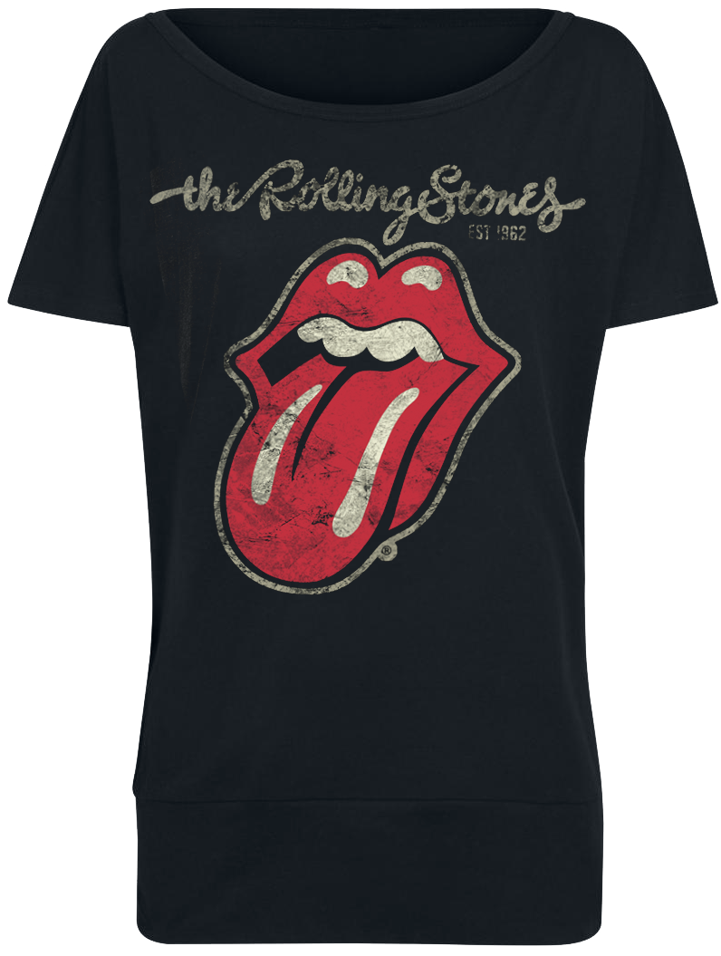 T-Shirt Manches courtes  de The Rolling Stones - Langue Usée - S à 5XL - pour Femme - noir - The Rolling Stones - View 2
