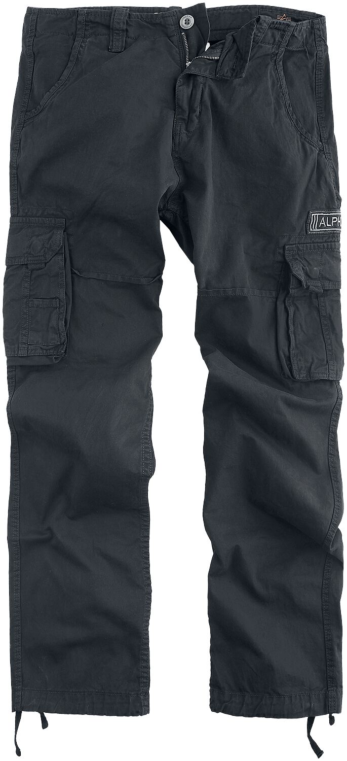 Pantalon Cargo  de Alpha Industries - Pantalon Cargo Jet - W30L34 à W40L34 - pour Homme - noir - alpha industries