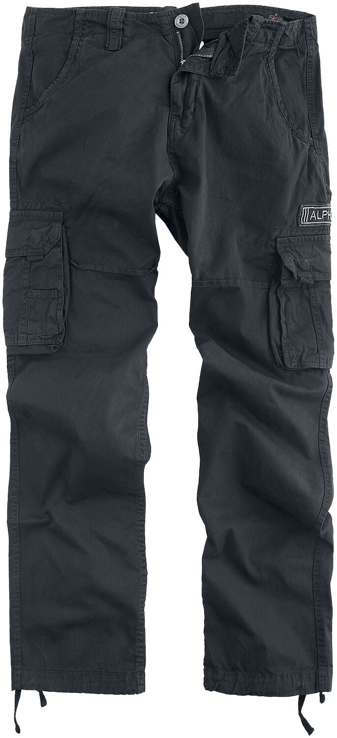 Pantalon Cargo  de Alpha Industries - Pantalon Cargo Jet - W30L34 à W40L34 - pour Homme - noir - alpha industries