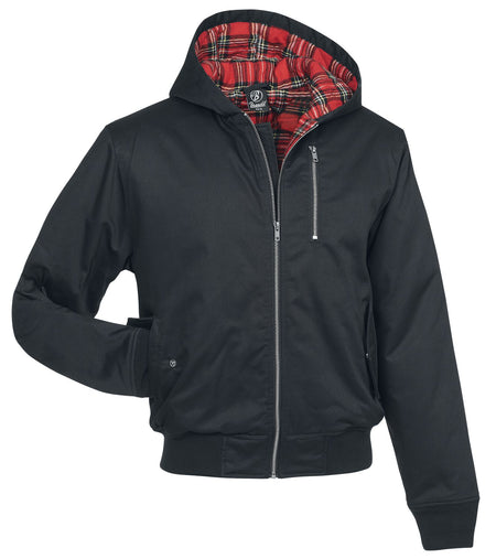 Veste mi-saison Rockabilly de Brandit - Veste d'hiver à capuche Lord Canterbury - S à XXL - pour Homme - noir - Brandit