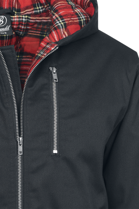Veste mi-saison Rockabilly de Brandit - Veste d'hiver à capuche Lord Canterbury - S à XXL - pour Homme - noir - Brandit - View 2
