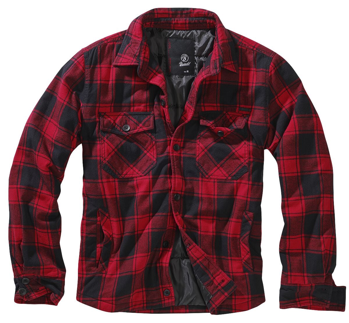 Veste mi-saison  de Brandit - Veste Bûcheron - S à 3XL - pour Homme - noir/rouge - Brandit