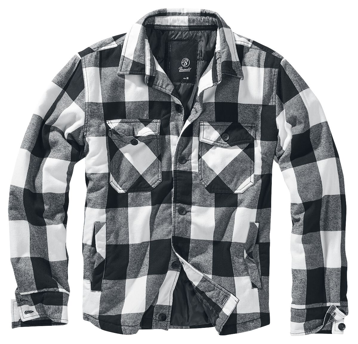 Veste mi-saison  de Brandit - Veste Bûcheron - S à XXL - pour Homme - noir/blanc - Brandit