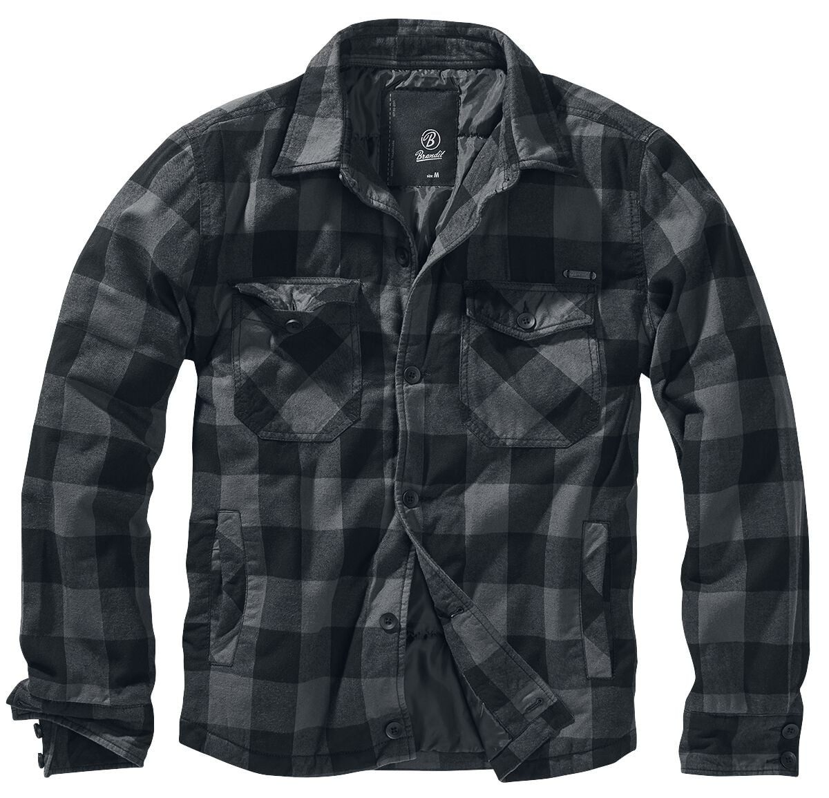 Veste mi-saison  de Brandit - Veste Bûcheron - S à 4XL - pour Homme - noir/anthracite - Brandit