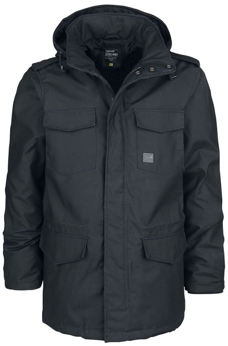 Manteau d'hiver  de Vintage Industries - Darren Parka - S à XXL - pour Homme - noir - Vintage Industries
