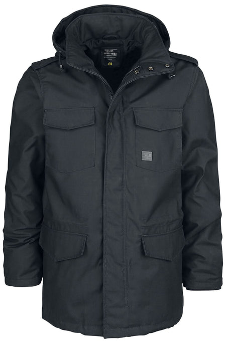Manteau d'hiver  de Vintage Industries - Darren Parka - M à 3XL - pour Homme - noir - Vintage Industries