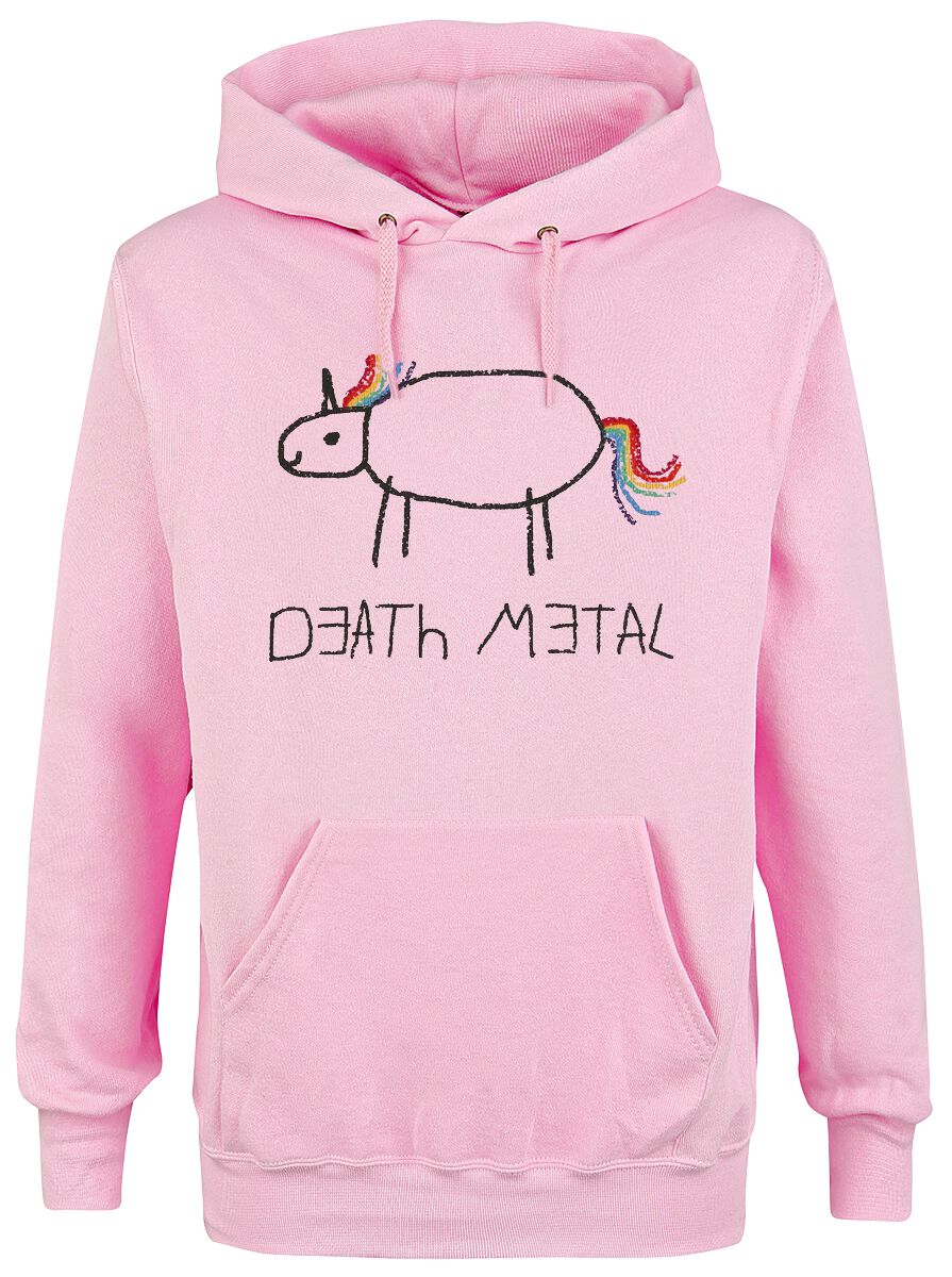 Sweat-shirt à capuche Unicorn de Death Metal - S à XXL - pour Homme - rose clair - Death Metal