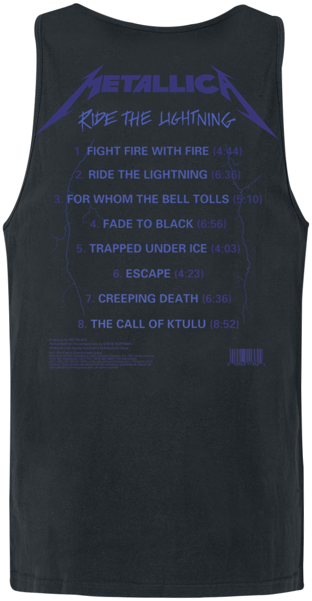 Débardeur  de Metallica - Ride The Lightning - M à 5XL - pour Homme - noir - metallica - View 2