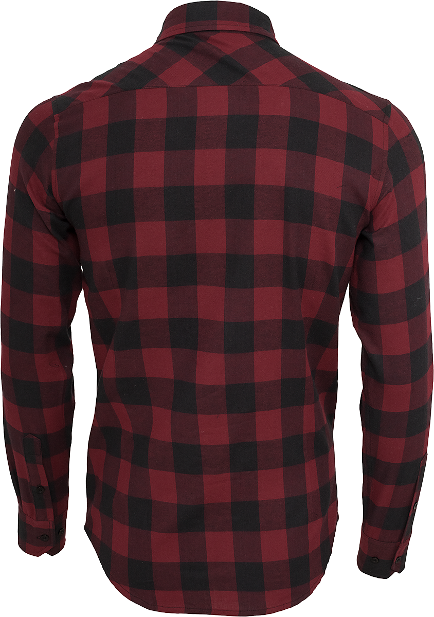 Chemise en flanelle  de Urban Classics - Chemise À Carreaux En Flannelle - S à 4XL - pour Homme - noir/bourgogne - Urban Classics - View 2