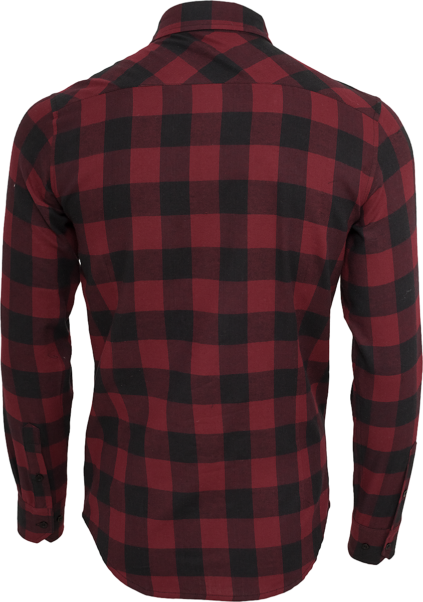 Chemise en flanelle  de Urban Classics - Chemise À Carreaux En Flannelle - S à 4XL - pour Homme - noir/bourgogne - Urban Classics - View 2