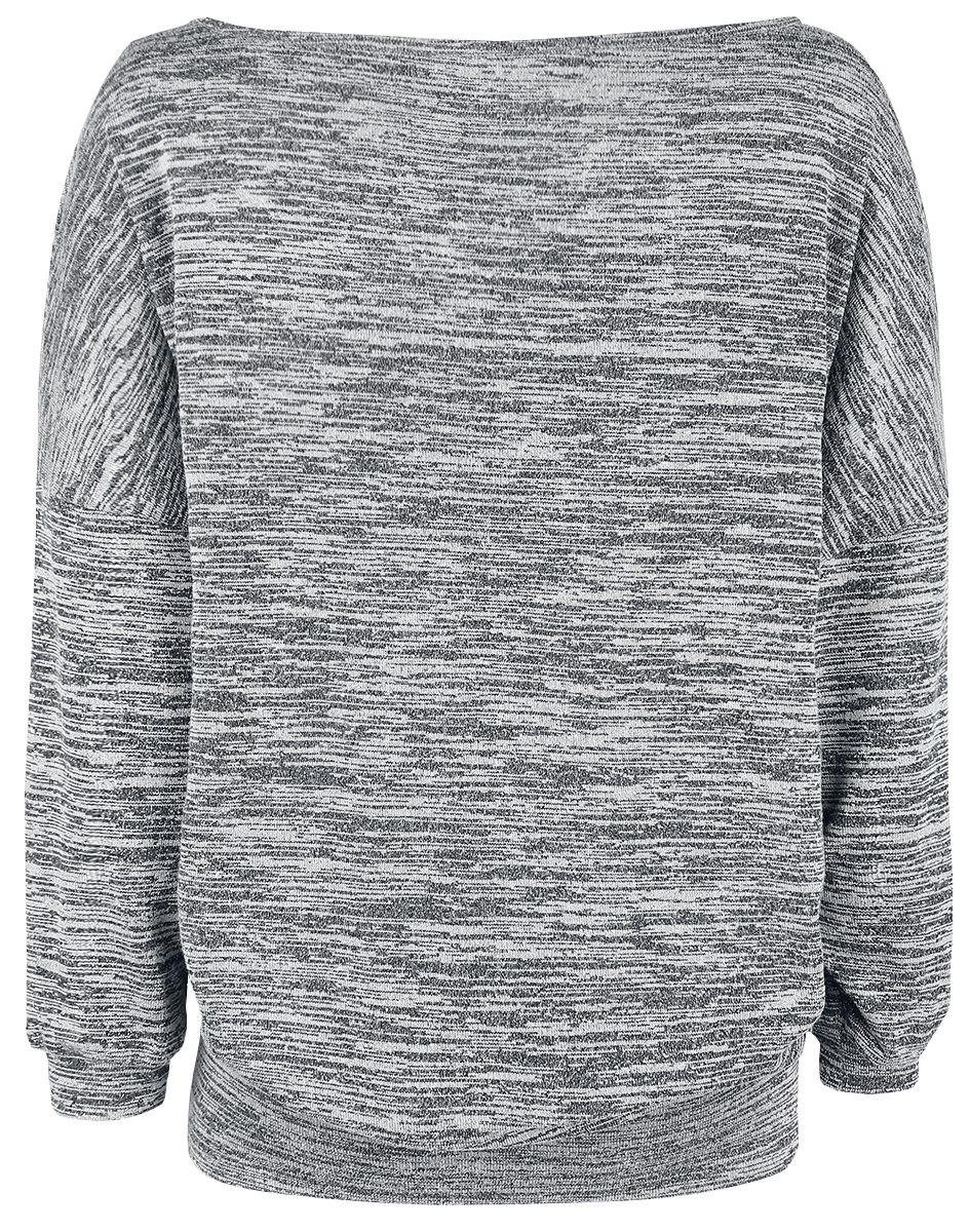 Pull tricoté  de RED by EMP - Pull Col Large Oversize Melange - S à XXL - pour Femme - gris chiné - RED by EMP - View 2