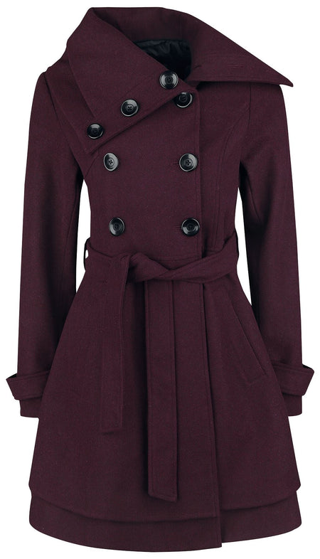 Manteau d'hiver  de Black Premium by EMP - Good Times - S à M - pour Femme - rouge foncé - Black Premium by EMP