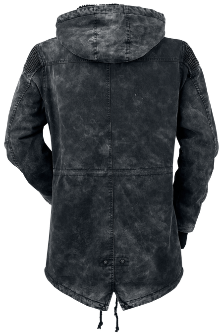 Manteau d'hiver  de Rock Rebel by EMP - Parka De Style Vintage Avec Capuche En Tissu Éponge - S à XXL - pour Homme - gris - Rock Rebel by EMP - View 2