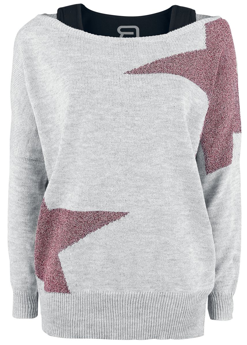 Sweat-shirt  de RED by EMP - Cut Me Loose - S à 5XL - pour Femme - gris/noir - RED by EMP