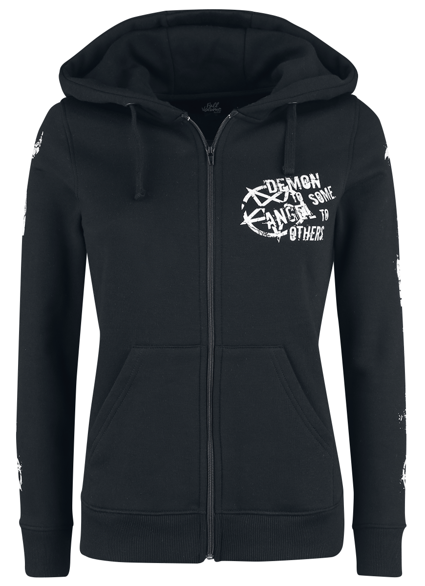 Sweat-shirt zippé à capuche Gothic de Gothicana by EMP - Freaking Out Loud - XS à 5XL - pour Femme - noir - Gothicana by EMP - View 2