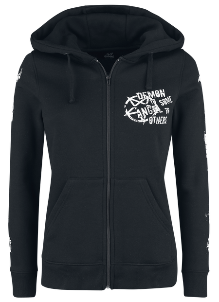 Sweat-shirt zippé à capuche Gothic de Gothicana by EMP - Freaking Out Loud - XS à 5XL - pour Femme - noir - Gothicana by EMP - View 2