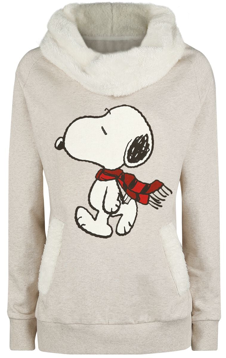 Sweat-shirt  de Snoopy - Snoopy Winter - S à XXL - pour Femme - beige chiné - Snoopy