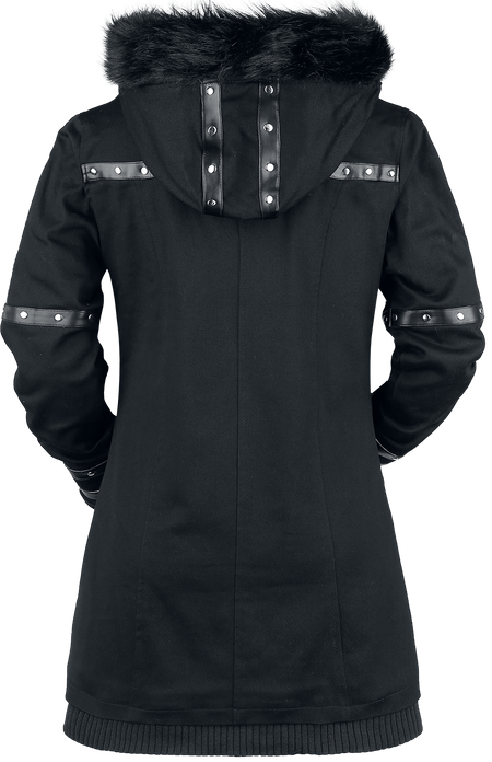 Manteau d'hiver Gothic de Gothicana by EMP - Bloodsucker - XS à 5XL - pour Femme - noir - Gothicana by EMP - View 2