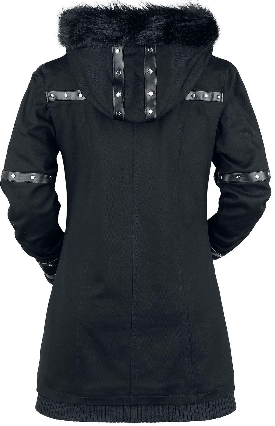 Manteau d'hiver Gothic de Gothicana by EMP - Bloodsucker - XS à 5XL - pour Femme - noir - Gothicana by EMP - View 2