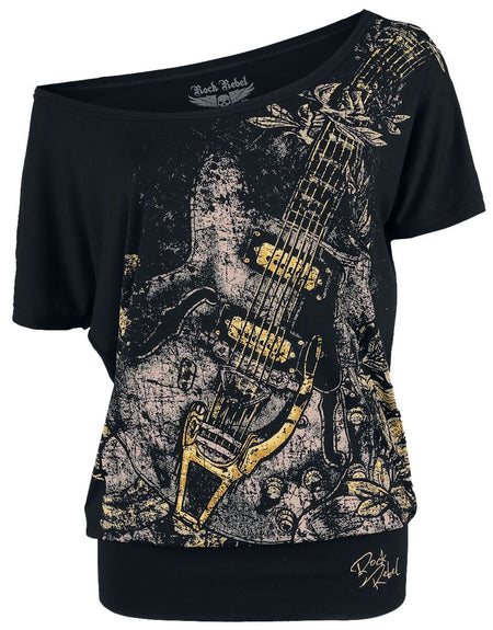 T-Shirt Manches courtes  de Rock Rebel by EMP - Can You Read My Mind - S à 3XL - pour Femme - noir - Rock Rebel by EMP