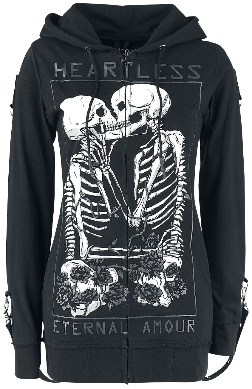 Sweat-shirt zippé à capuche  de Heartless - Sweat À Capuche Karin - S à 4XL - pour Femme - noir - Heartless