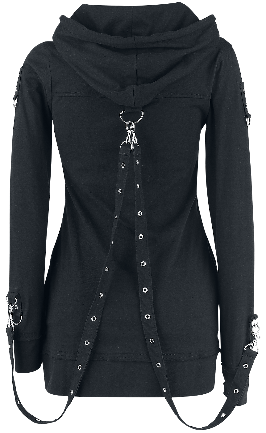 Sweat-shirt zippé à capuche  de Heartless - Sweat À Capuche Karin - S à 4XL - pour Femme - noir - Heartless - View 2