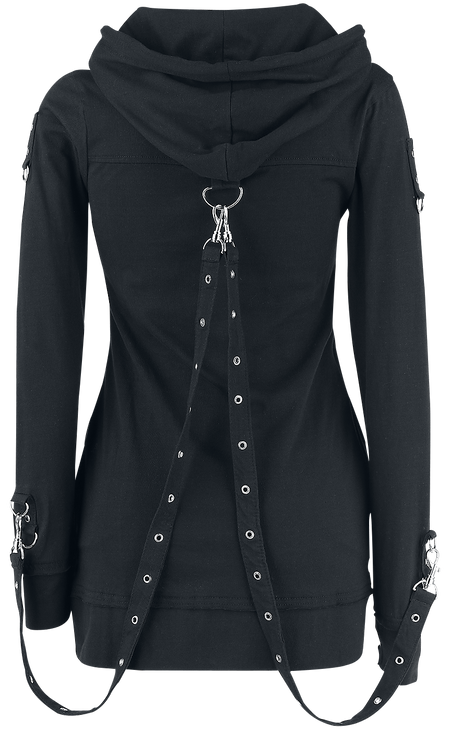 Sweat-shirt zippé à capuche  de Heartless - Sweat À Capuche Karin - S à 4XL - pour Femme - noir - Heartless - View 2