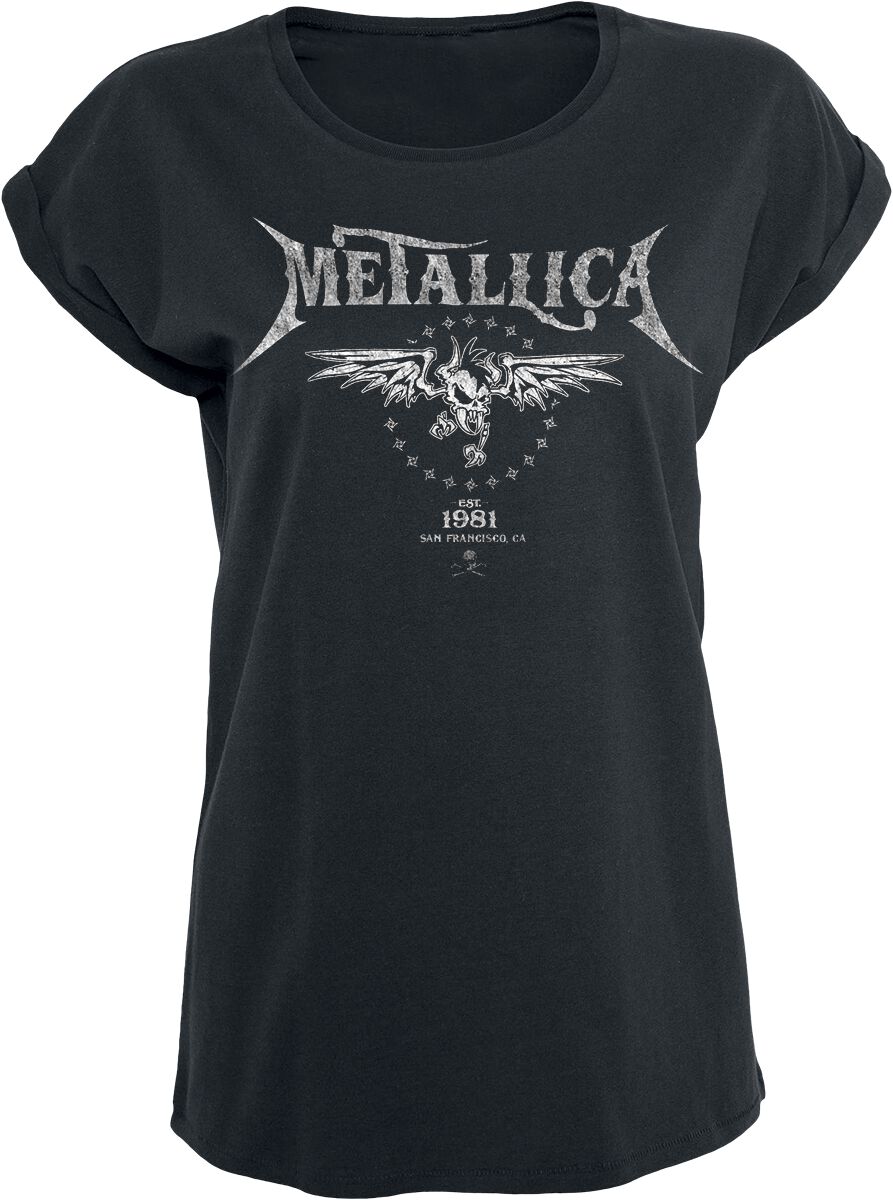 T-Shirt Manches courtes  de Metallica - Biker - S à 5XL - pour Femme - noir - metallica