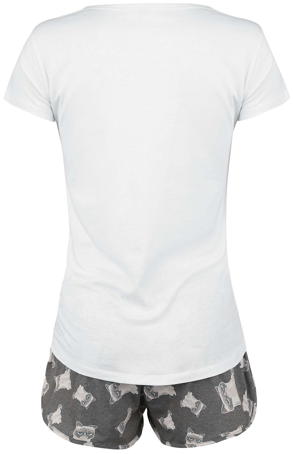 Pyjama  de Grumpy Cat - Not A Morning Person! - M à 3XL - pour Femme - gris/blanc - Grumpy Cat - View 2