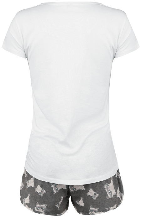 Pyjama  de Grumpy Cat - Not A Morning Person! - M à 3XL - pour Femme - gris/blanc - Grumpy Cat - View 2